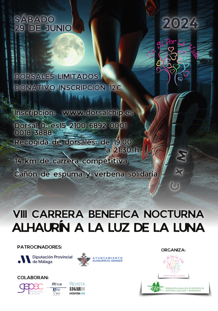 VIII CARRERA BENÉFICA NOCTURNA ALHAURÍN A LA LUZ DE LA LUNA